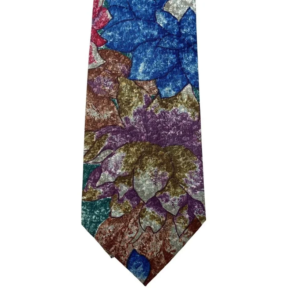 S'Fare Neck Tie - Lotus Flower Pattern - New With Tags - Picture 1 of 2